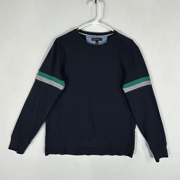 Banana Republic Rugby Style Sweatshirt Mens Medium Preppy Blue Long Sleeve Shirt - Picture 1 of 10
